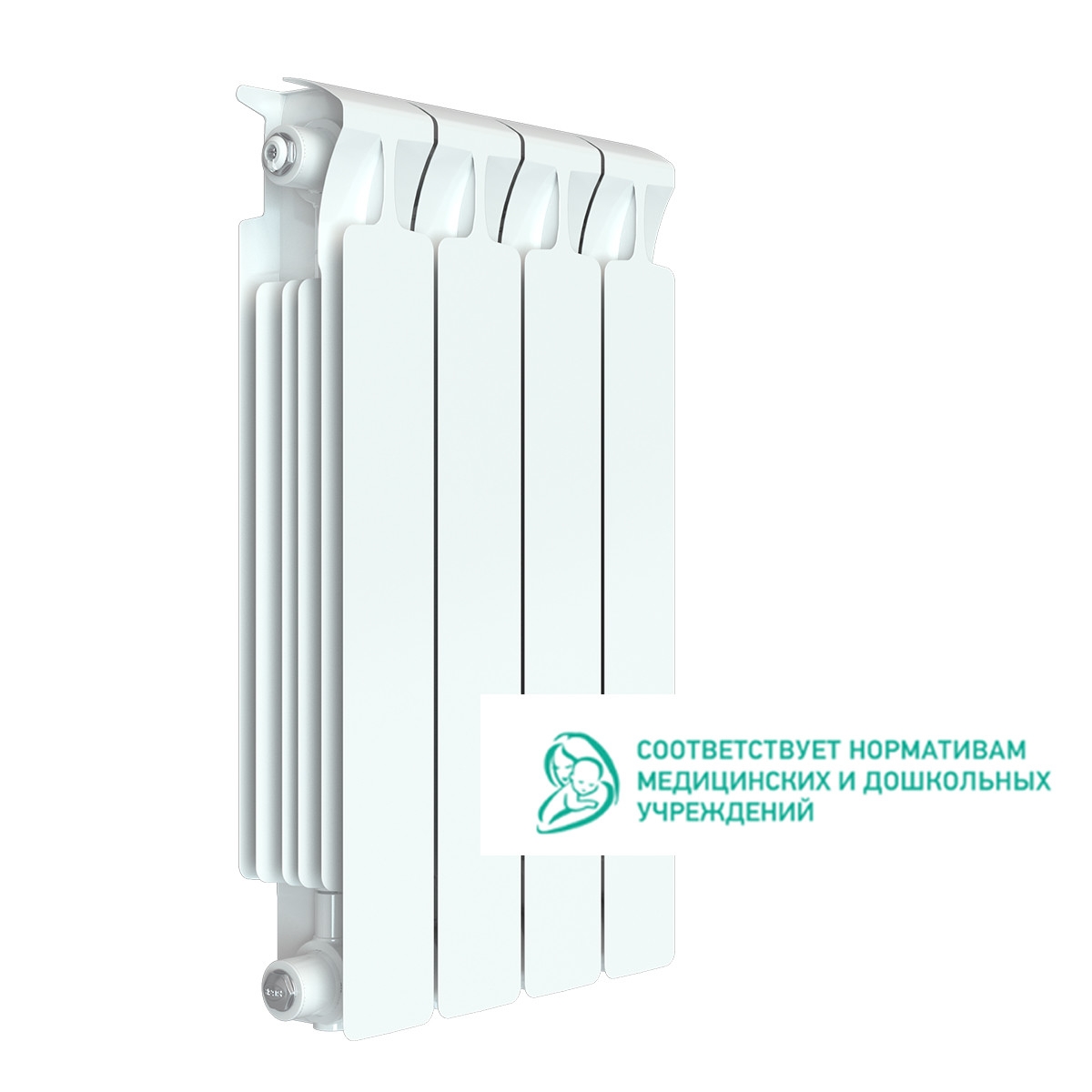 Биметаллический радиатор RIFAR Monolit 500 - 4 секции (3/4")