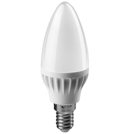 Лампа ОНЛАЙТ LED светодиодная 6вт Е14 белый матовая свеча (71629 ОLL-C37)