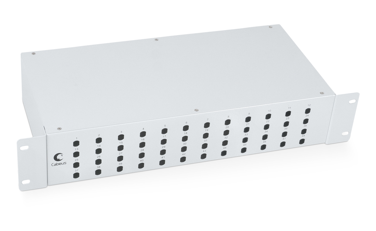 Кросс бокс оптический Cabeus FO-19-48ST 19&amp;amp;amp;amp;quot; на 48 ST (FC) серый