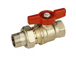 Кран шаровой латунь никель Giacomini R919 R919X005 Ду20 Ру42 ВР 3/4&amp;quot;/американка бабочка