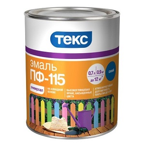 Эмаль ТЕКС ПФ-115 черная глянцевая Универсал (2 кг)
