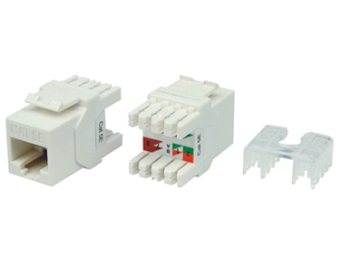 Вставка Hyperline KJ8-8P8C-C5e-180-WH Keystone Jack RJ-45 (8P8C), категория 5e, тип 180 градусов, белая