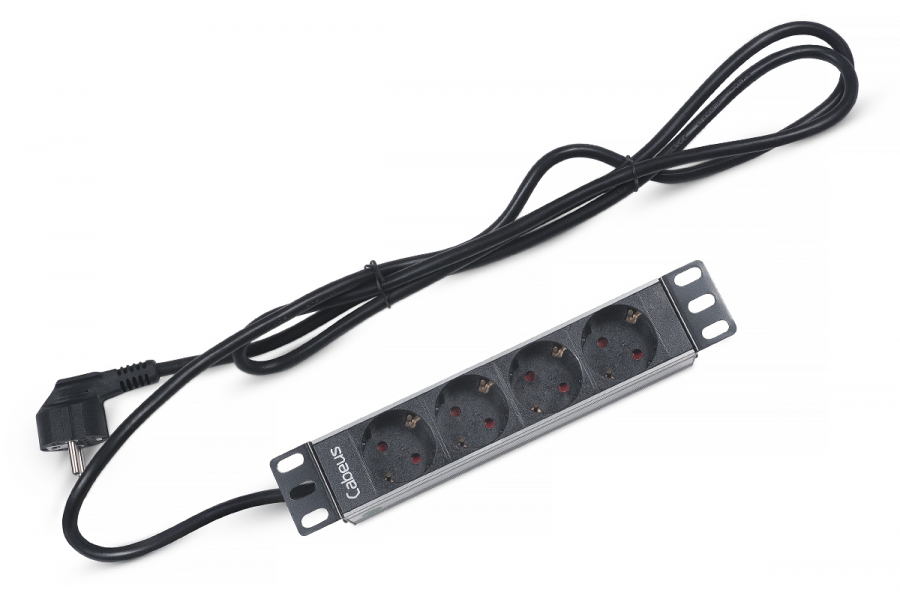 Блок евророзеток для 10&amp;amp;amp;amp;quot; шкафов 16А Cabeus PDU-4P-2EU, 4 розетки