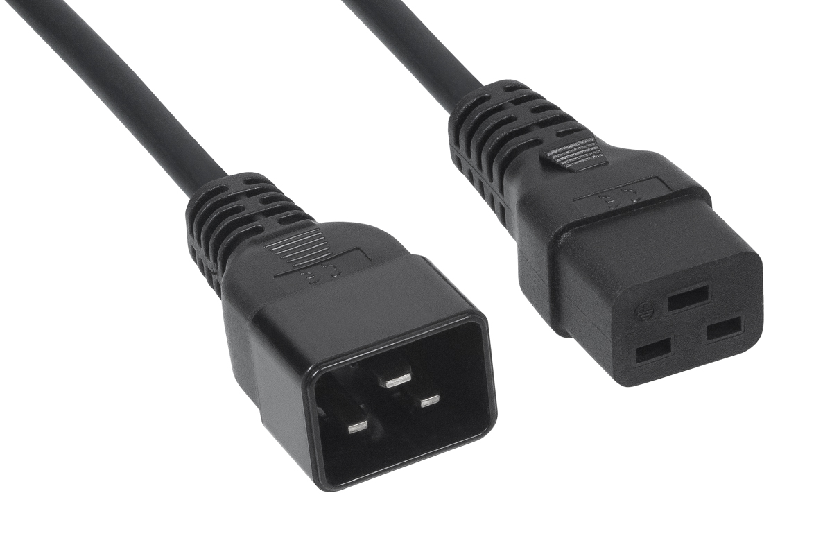 Кабель питания для электрооборудования Cabeus PC-IEC19-IEC20-3M IEC 320 C19 - IEC 320 C20, 3 метра