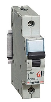 Выключатель Legrand однополюсный автоматический 6А C TX3 6кА (404025)