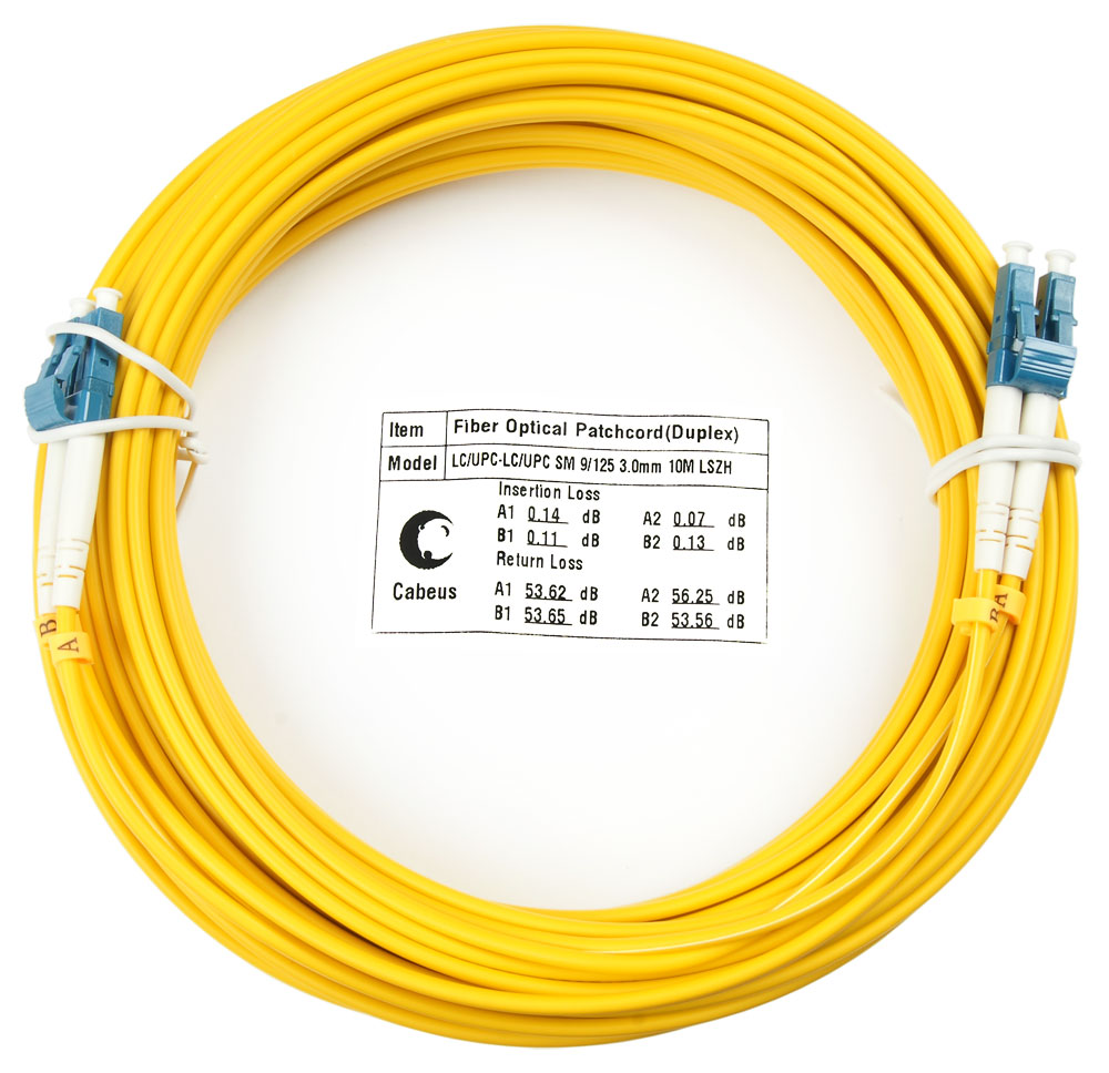 Патч-корд оптический LC-LC Cabeus FOP(d)-9-LC-LC-25m 9/125 25 метров
