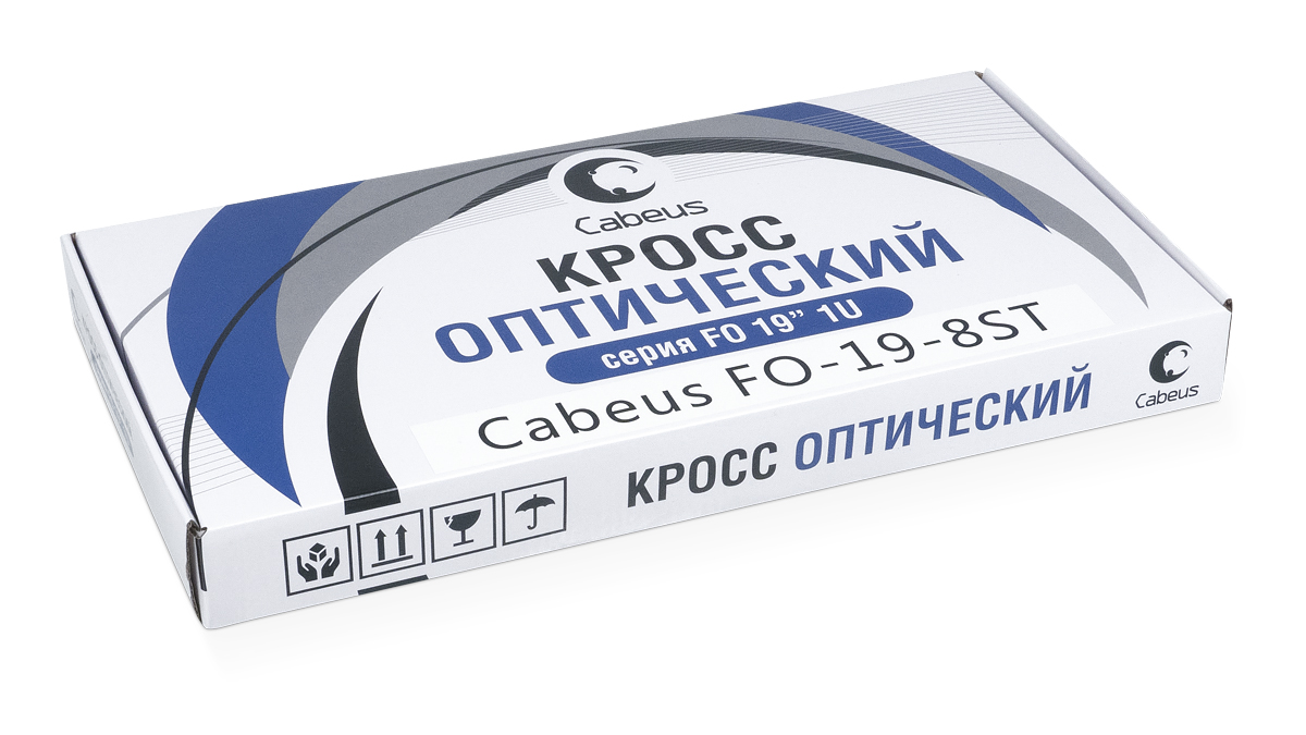 Кросс бокс оптический Cabeus FO-19-8ST 19&amp;amp;amp;amp;quot; на 8 ST (FC) серый