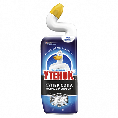 Средство для чистки унитазов Туалетный утенок Супер Сила «Видимый Эффект», 900 мл