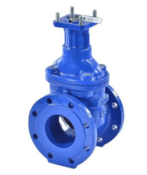 Задвижка чугун клиновая Завод им Гаджиева Ду100 Ру16 ФЛ обрезиненный клин, под эл/привод