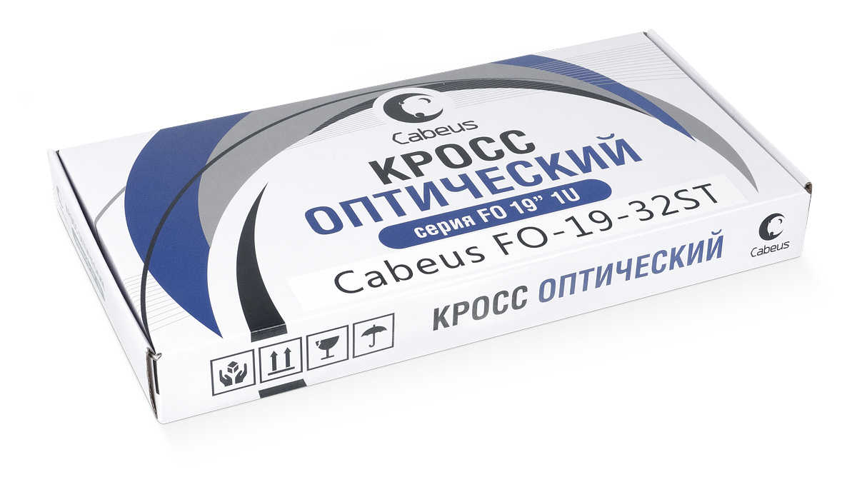 Кросс бокс оптический Cabeus FO-19-32ST 19&amp;amp;amp;amp;quot; на 32 ST (FC) серый