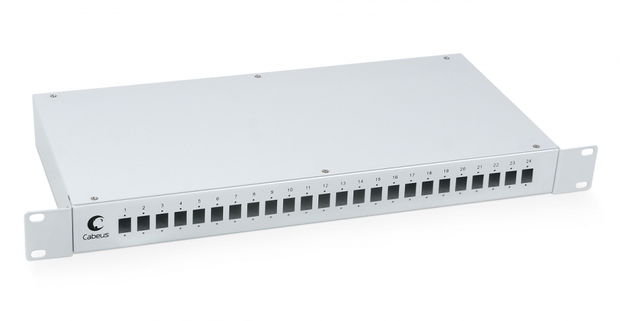Кросс бокс оптический Cabeus FO-19-24SC 19&amp;amp;amp;amp;quot; на 24 SC (LC duplex) серый