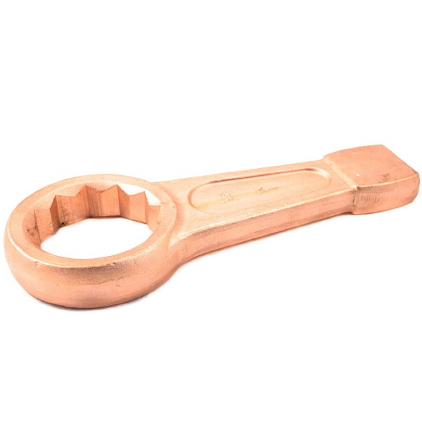 Гаечный ключ S46 кольцевой ударный, омедненный, (КЗСМИ) Россия 