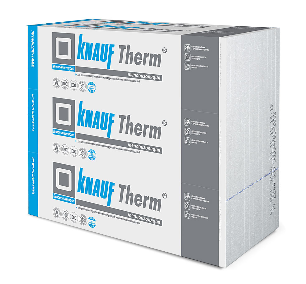 Пенополистирол Knauf Therm Wall Pro (Стена) 1200х1000х100мм (12м2=1,2м3) (10шт)