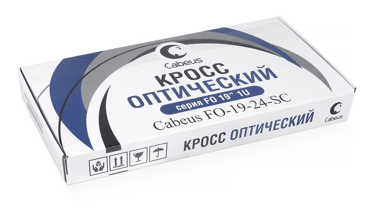Кросс бокс оптический Cabeus FO-19-24SC 19&amp;amp;amp;amp;quot; на 24 SC (LC duplex) серый