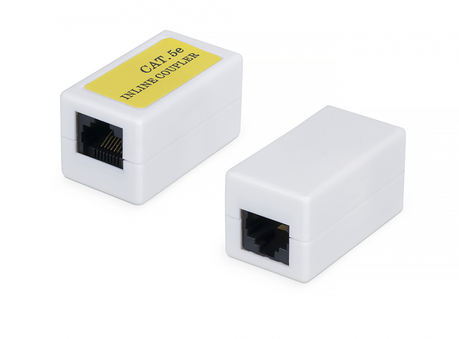 Проходной адаптер RJ45-RJ45 Cabeus CA-8P8C-C5e-WH кат.5е
