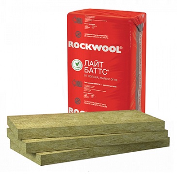 Утеплитель из минеральной ваты Rockwool Лайт Баттс 1000х600х100мм (3м2=0,3м3) (5шт)